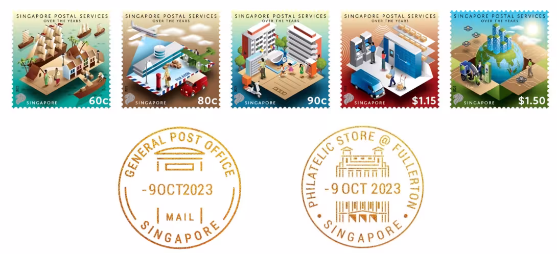SingPost Issues Stamps Commemorating 165 Years of Postal Services in Singapore